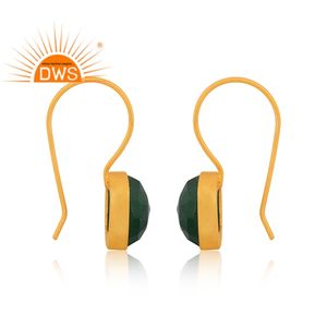 ต่างหูเงินแท้ 925 ประดับพลอยควอตซ์อะเวนเจอรีนสีเขียวธรรมชาติ ยอดขายดีที่สุด จากผู้ผลิตเครื่องประดับ - Product Image 3