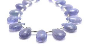 พลอย Tanzanite สีฟ้าธรรมชาติเกรด AAA ลูกแพร์เรียบลูกปัด briolette December birthstone เครื่องประดับทำขายส่งสินค้า - Product Image 2