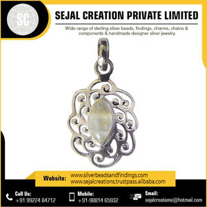Wholesale 925 <b>Sterling</b> <b>Silver</b> Hip Hop Pendants Beautiful Agate Stone Gold Diamond Heart <b>Cross</b> Number Patterns Bezel Setting - Product Image 2