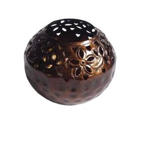 Votivo de acabado de latón antiguo con patrones cortados a mano hechos en lámina de aluminio se pueden hacer otros acabados a pedido Diwali Festive - Product Image 1