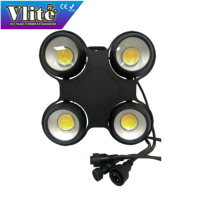 Projecteurs LED étanches IP65 blancs à 4 yeux 100W, version Blinder-C, angle de faisceau 60°, contrôle DMX512