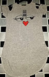 Lote de ropa de Bangladesh: Blusa holgada de algodón con hombros descubiertos y estampado para mujer, camiseta de manga corta informal de verano - Product Image 2