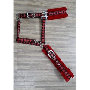 LLT Harnais de cheval en nylon brun durable avec rembourrage blanc et motif logo, style western, modèle de selle en cuir synthétique LLTHL-6008 - Product Image 4