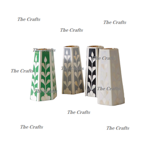 Set Of Four Different Colors Mubkhara In Wooden And Mother Of Pearl Incense <b>Oud</b> Burner At Affordable Price - Product Image 1