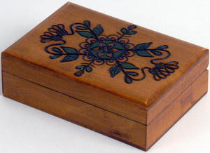 Boîte à bijoux rectangulaire en bois poli, artisanale, sur le thème de l'ange, par Calvin Handicraft, pour la décoration intérieure et les objets de collection. - Product Image 3