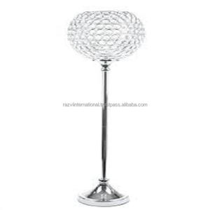 Bougeoir de pilier de boule de cristal plaqué or fait à la main pots de bougie et lanternes en métal pour la décoration de la maison et les célébrations de Pâques - Product Image 4