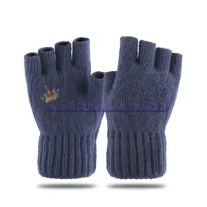 Gants d'hiver tricotés à la main pour hommes, meilleure vente Wiccan, personnalisés, chauds, écran tactile, en acrylique, vente en gros