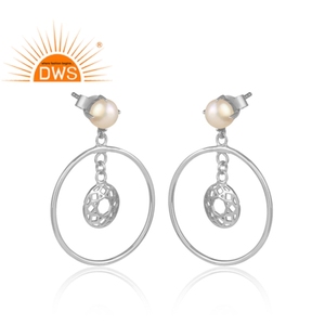 Boucles d'oreilles pendantes en argent 925 pour femmes, jolies boucles d'oreilles indiennes naturelles et blanches, bijoux de styliste, livraison gratuite - Product Image 2