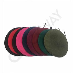 Boina de lana de color sólido barata de alta calidad personalizada al por mayor, boina de mujer, sombreros de pintor 2025 - Product Image 5