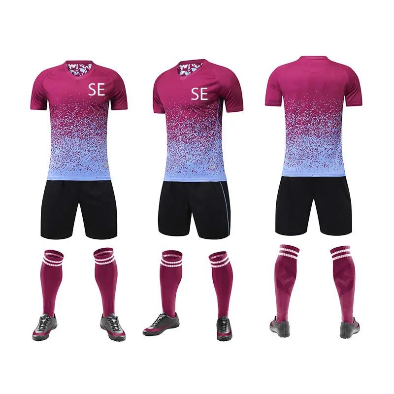 Desain Kustom Cetakan Sublimasi Seragam Sepak Bola Pria, Baju Olahraga Rugby Pria