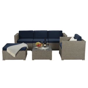 Juego de sofás de mimbre de PE modernos superventas WS601 hecho en Vietnam para muebles de jardín al aire libre para aplicaciones exteriores - Product Image 1