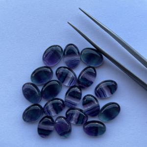 10mm 12mm Arco Iris Natural Multi fluorita piedra ovalada suave pulido cabujón suelto venta al por mayor de piedras preciosas proveedor personalizado - Product Image 2