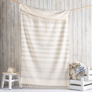 Toalla turca Anatolia Hammam, toallas Peshtemal Fouta 100% algodón Naturel 100x180cm 40x70 pulgadas colección clásica - Product Image 3