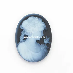 Size 25 mm Agate Gemstone Carved As Cameo Natural Stone Factory Price