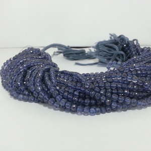 Piedra de iolita azul Natural de 4mm y 5mm, bolas facetadas redondas, collar de piedras preciosas, hebra de cuentas, último diseño para la fabricación de joyas, tendencia - Product Image 2