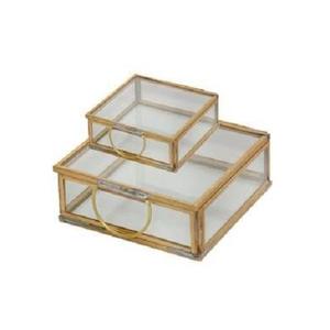 Boîte à bijoux en métal et en verre pour la beauté et les accessoires personnels Boîte cadeau décorative de meilleure qualité Boîte à bijoux - Product Image 6