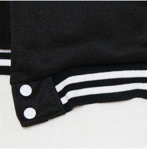 Veste de base-ball à col tricoté unisexe, dernière conception bicolore avec votre propre Logo, tissu Polyester personnalisé - Product Image 3