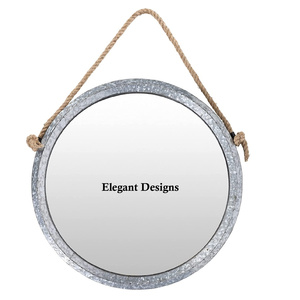 Espejo de pared de Metal galvanizado redondo de alta calidad Diseño de lujo hecho a mano con estilo clásico para uso doméstico - Product Image 4