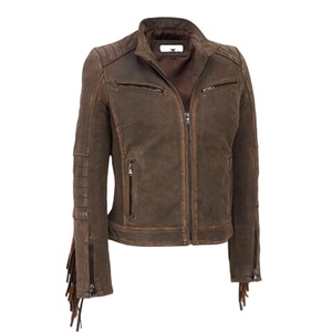 Veste en cuir de mode pour femmes hiver motif solide avec bouton décoration fermeture à glissière respirant durable teint uni - Product Image 1