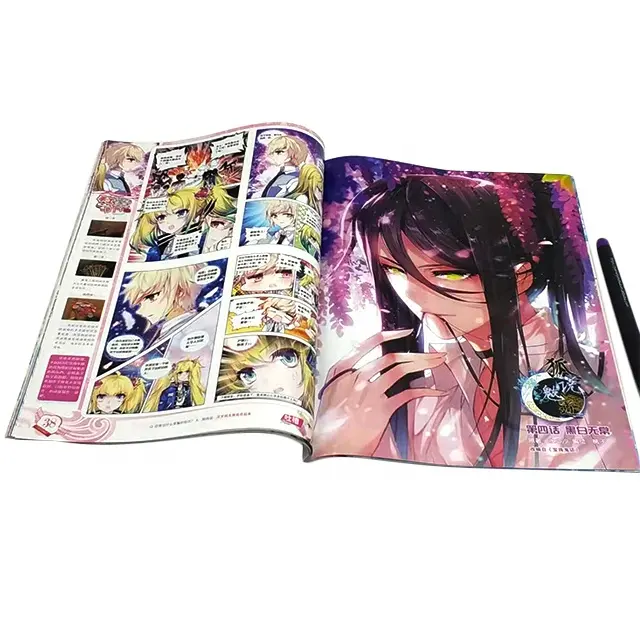 Venta al por mayor de color pared manga niños adultos comic libro de impresión