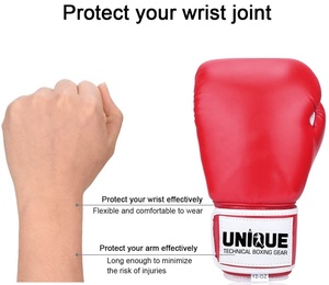 Professional High Quality Fashion Sports Customized Logo Leather <b>Thermal</b> Kick Boxing <b>Gloves</b> - Product Image 4
