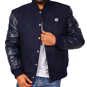 เสื้อแจ็กเก็ตเบสบอลสำหรับผู้ชาย,แขนเปล่าแบบสั่งตัดโลโก้ได้ตามต้องการ - Product Image 3