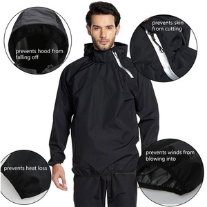 <b>Sauna</b> <b>Suit</b> Dropshipping Slimming Exercise PVC Plastic Body Fitness Gym 2 Piece Weight Loss Anti-Rip Sweat <b>Sauna</b> <b>Suit</b> With Hood - Product Image 5