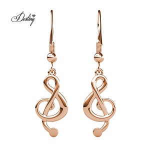 <span class=keywords><strong>Boucles</strong></span> <span class=keywords><strong>d</strong></span>'<span class=keywords><strong>oreilles</strong></span> crochet ornées de cristaux Swarovski Note de musique mélodieuse oreille Daisini crochet <span class=keywords><strong>boucles</strong></span> <span class=keywords><strong>d</strong></span>'<span class=keywords><strong>oreilles</strong></span> pour petites filles - Product Image 4