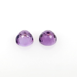 พลอยธรรมชาติ 0.5 กะรัต รูปทรงกลม 4 มม. แบบดอกไม้ ตัดแบบคาโบชอง สีม่วงเข้ม อิชู เจมส์ สำหรับทำเครื่องประดับ - Product Image 2