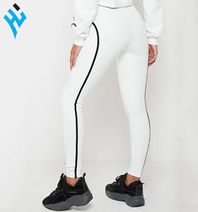 LEGGINGS de contorno para mujer, traje de chándal de color blanco con logotipo personalizado, moda OEM, nuevo estilo - Product Image 4
