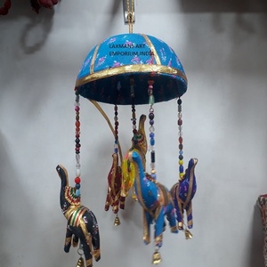 ศิลปะพื้นบ้านช้างแขวนสำหรับตกแต่ง Jaipuri - Product Image 2
