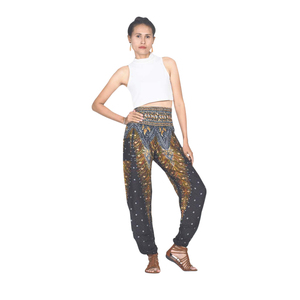 Napat Clothing Peacock 7 women harem pants in Black Gold PP0004 020007 04 ready to ship - Product Image 1