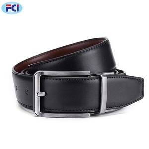 Ceinture en cuir véritable pour hommes pour les affaires commerciales Boucle rotative en alliage de qualité Style de mode Utilisation double face - Product Image 3