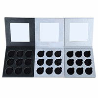 Palette de fards à paupières vide magnétique DIY en or et argent, emballage personnalisé pour cosmétiques, vente en gros