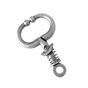Anillo Nasal de Acero Inoxidable para Ganado, Anillo de Tracción para Vacas, Cómodo de Sostener, Instalación Rápida - Product Image 1