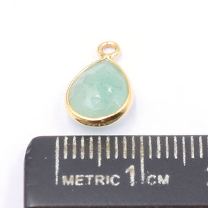 จี้925รูปลูกแพร์ Amazonite ชุบทองทำเครื่องประดับแฮนด์เมด - Product Image 3