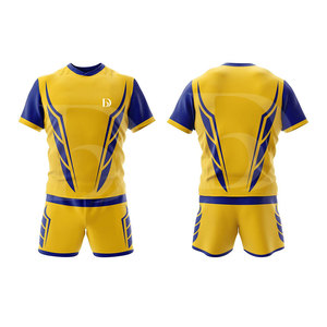 Maillots de rugby pour hommes à rayures personnalisés de haute qualité, ensembles de vêtements de sport OEM - Product Image 1
