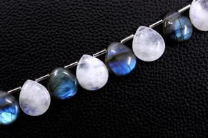 Cuentas de labradorita arcoíris Natural, piedra lunar suave en forma de pera, fabricante al por mayor, alta calidad, 10 Uds. - Product Image 6