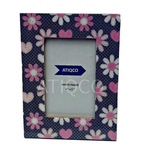 Porte-cadre de carte photo en bois exquis imprimé géométrique - Product Image 4