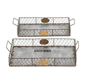 Bandeja de servicio galvanizada rústica de tamaños personalizados, plato de servicio más vendido hecho a mano, plato de alta calidad - Product Image 3