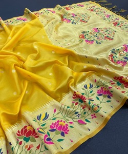Banarasi Silk Sarees Party Wear Wedding Indian Apparelgarment - Product Image 3