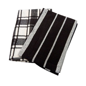 Plaine couleur unie 100% coton biologique GOTS certificat usine fournisseur sans rétrécissement résistance à la déchirure lin gaufre kitchentowel - Product Image 2