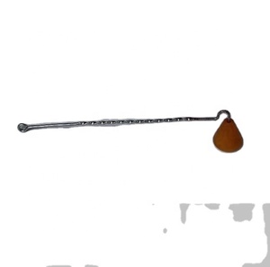 Accessoires de bougie essentiels Mèche éteignoir miroir en laiton poli avec tasse en résine Technique de coulée en métal Artisanat en métal - Product Image 4