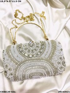 Sac de soirée de créateur ethnique artisanal style pochette - Product Image 5