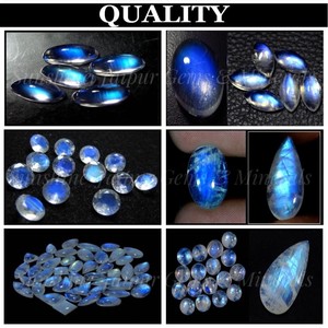 " 5X10mm Marquise Natural Rainbow Moonstone " Wholesale Factory Price High Quality Loose Gemstone | NATURAL RAINBOW MOONSTONE | - Product Image 6