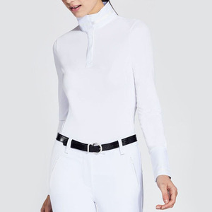 Camiseta de espectáculo ecuestre para mujer, camisa de secado rápido, diseño OEM, top a la moda, bajo pedido mínimo, talla grande, la más popular - Product Image 4