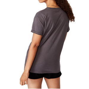 Camiseta de mujer OEM 2021, nuevo estilo, 100% algodón puro, con estampado gráfico blanco de manga corta, precio inestimable. - Product Image 5