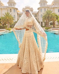 Lehenga Choli-vestido de estilo indio y paquistaní, embellecedor de cristal, cuentas de cristal, piedra para trabajar para boda = 2021 - Product Image 4