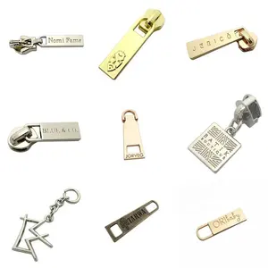 New coming pullers custom wholesale metal pulls for dress invisible zipper