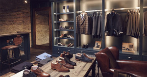 Armario de exhibición de ropa para hombre, armario de almacenamiento de madera personalizado, diseño de tienda de muebles, venta al por mayor - Product Image 6